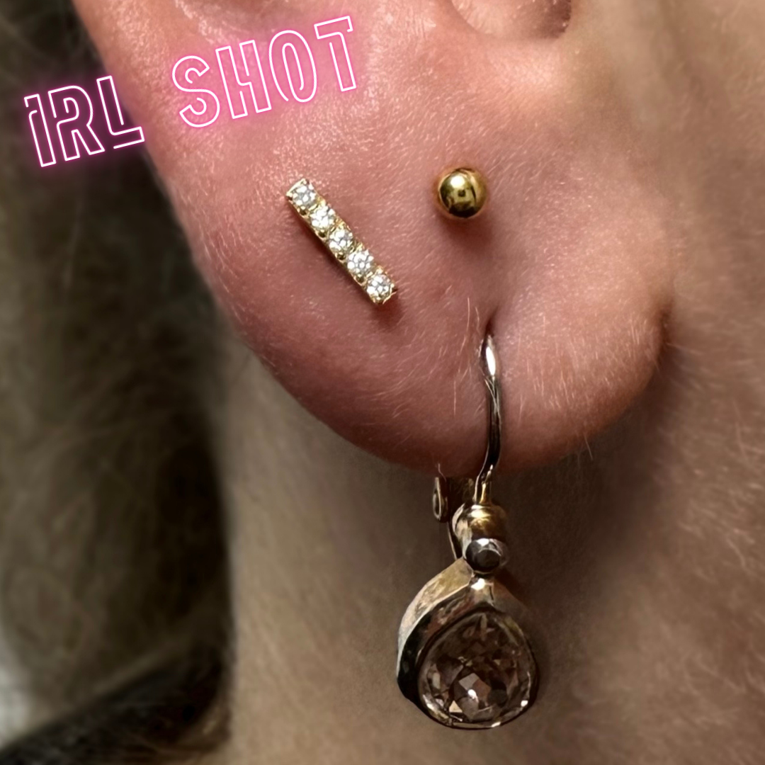 PVD Gold 5 micro gem line