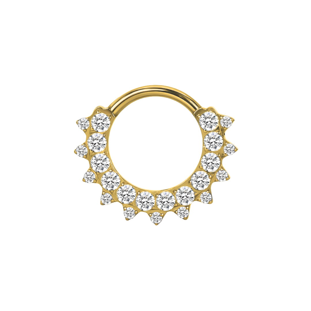 PVD Gold Ring with gems