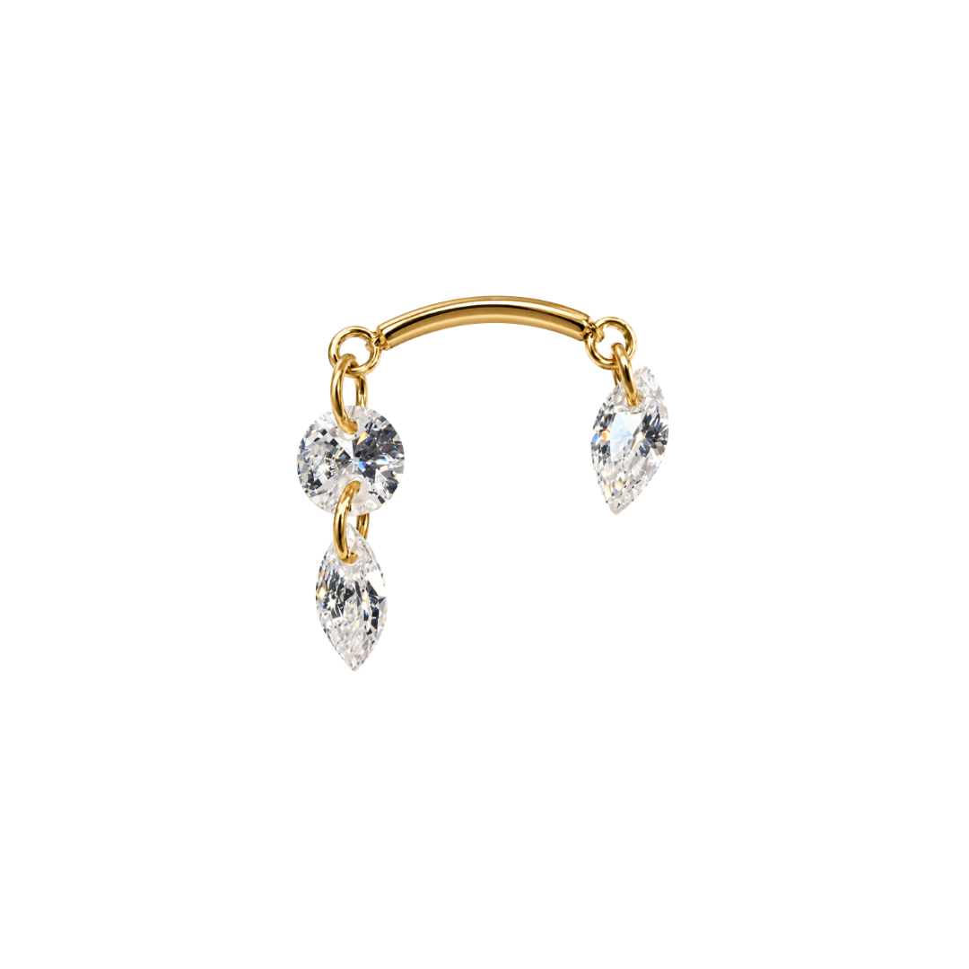 PVD Gold Top with dangles