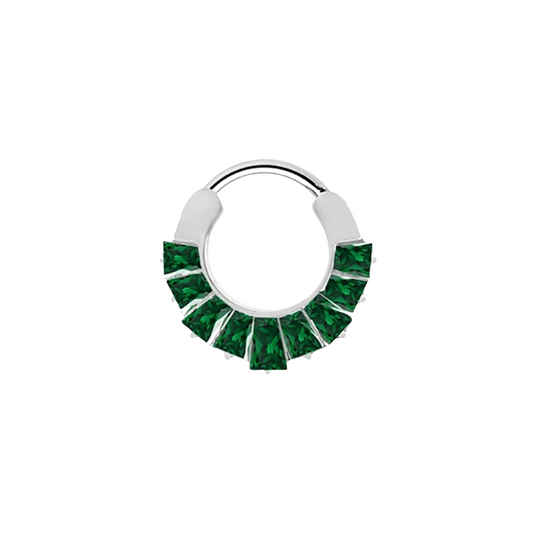 Ring with green gems