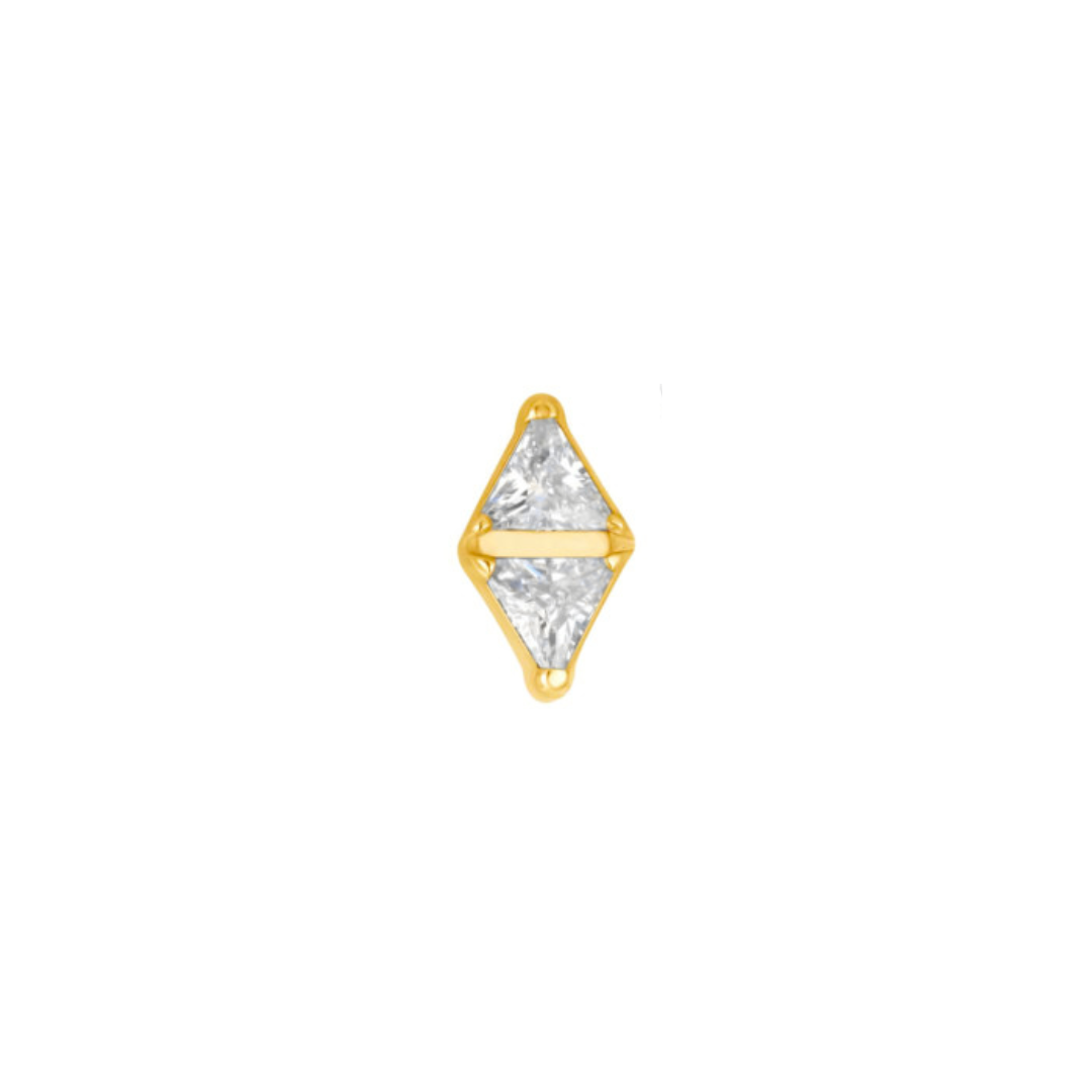 PVD Gold Double triangle