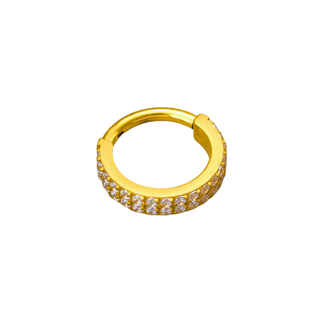 PVD Gold Ring with gems