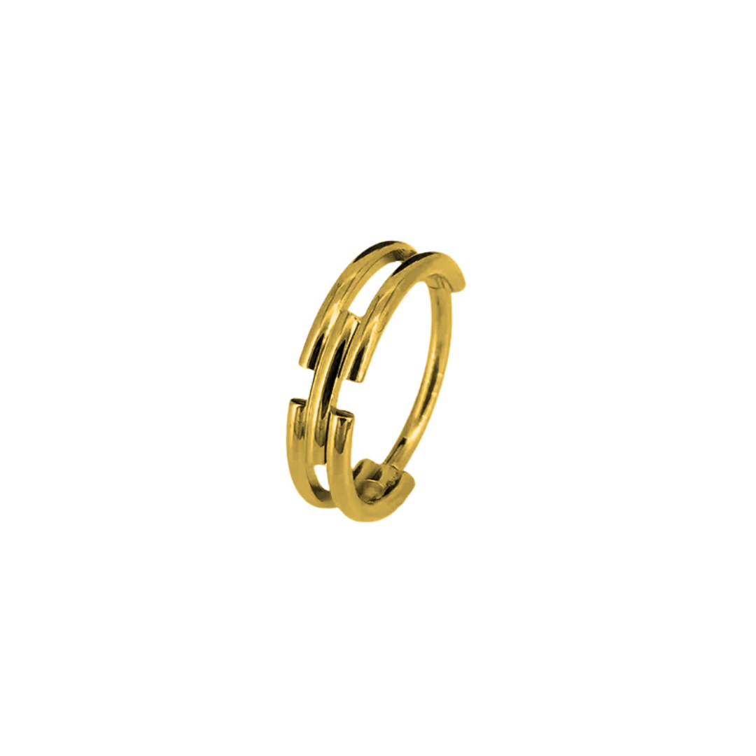 PVD Gold Double ring