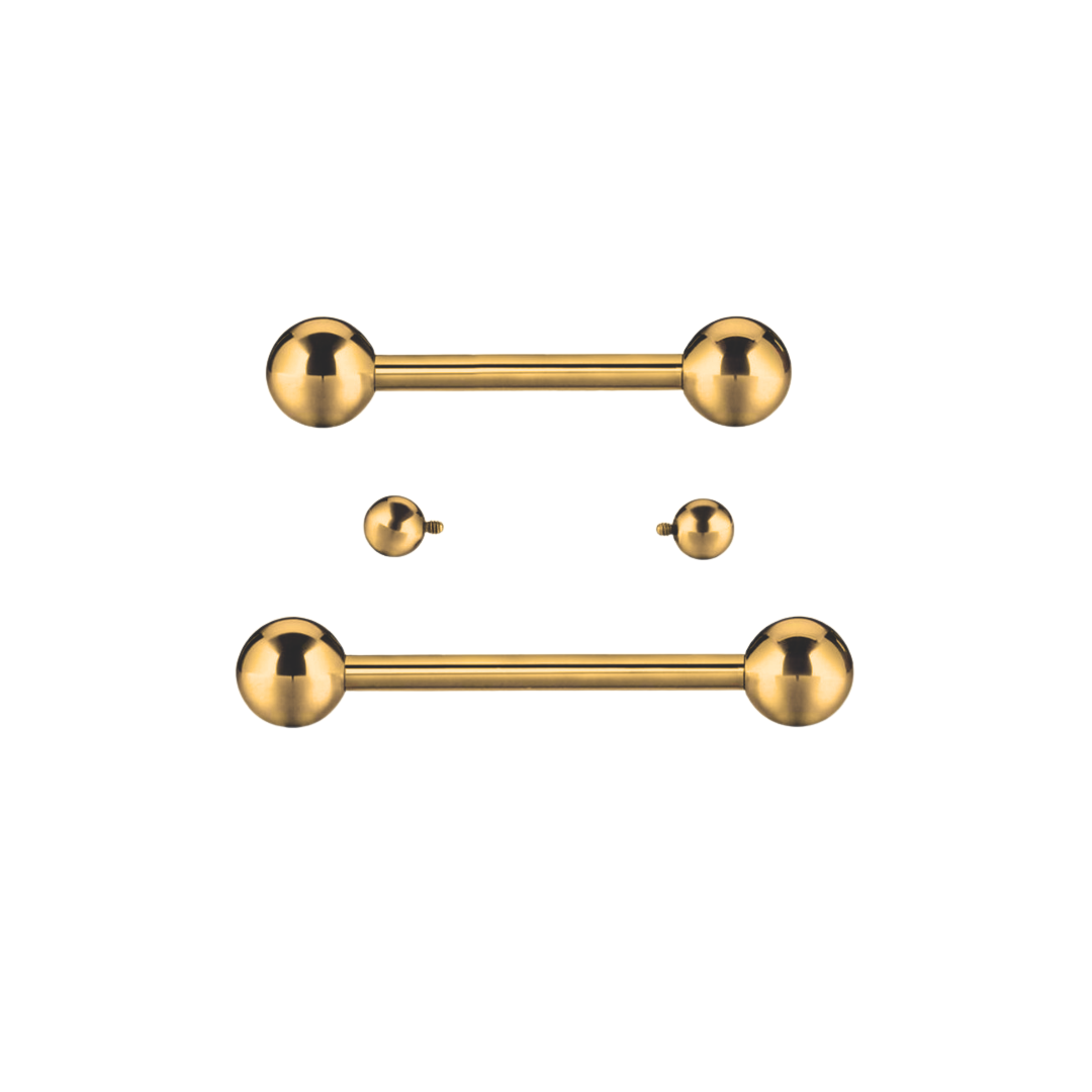 PVD Gold Straight barbell