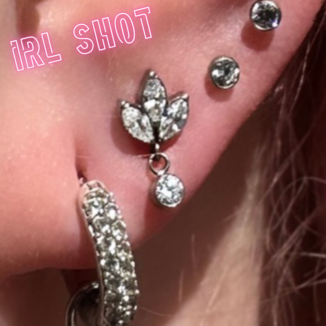 Top with a hanging gem