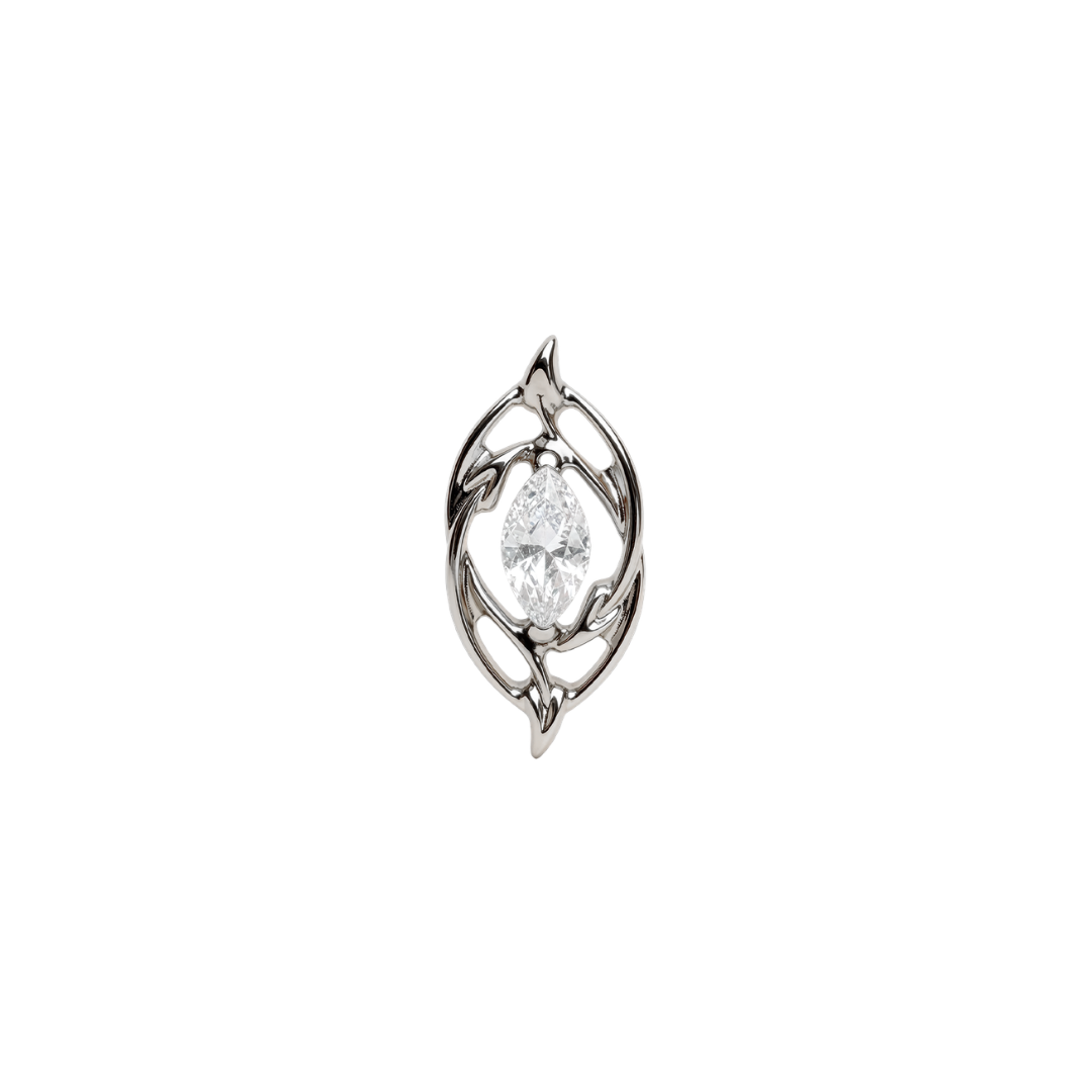Gem with swirl design