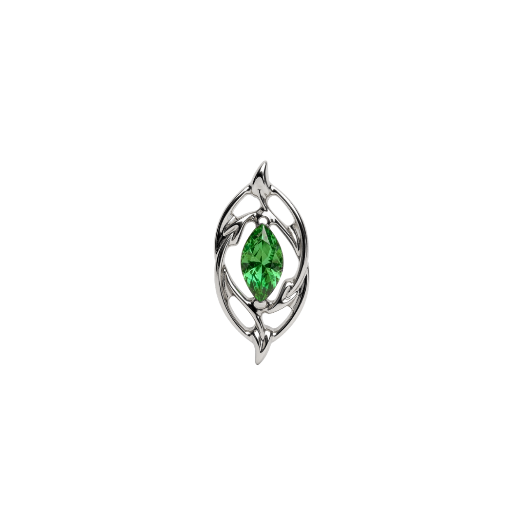 Gem with swirl design