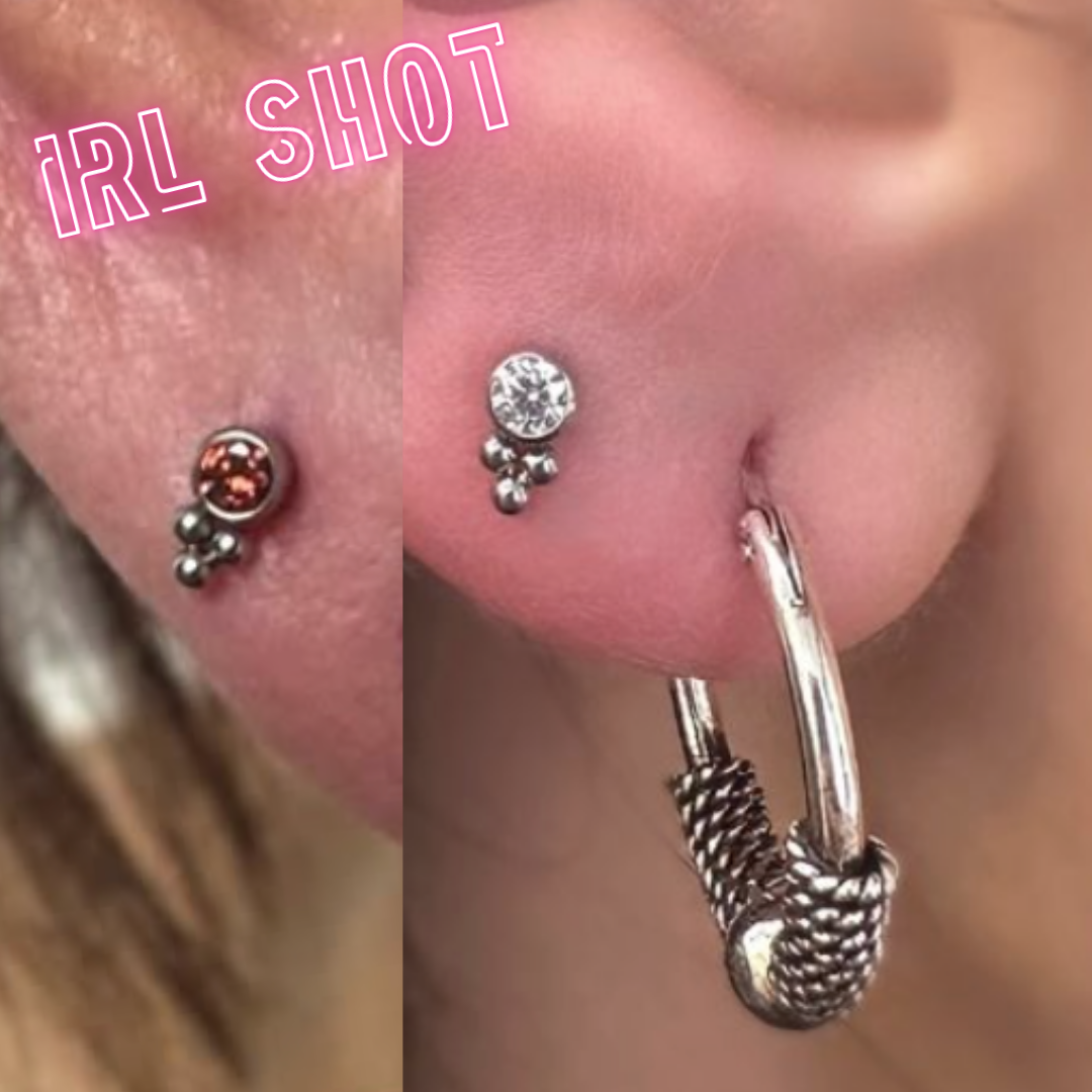 Micro gem with beads