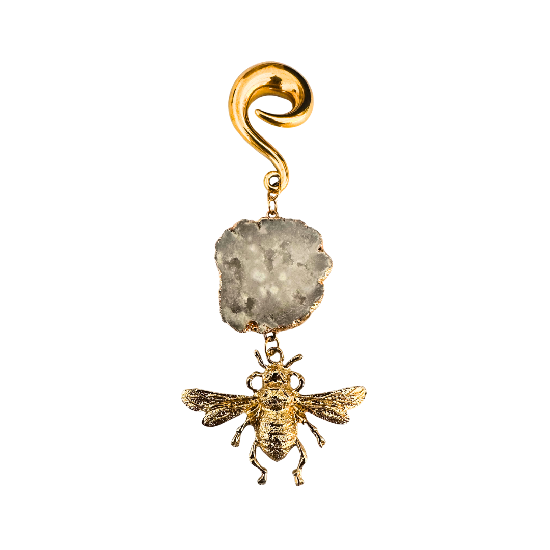 Bee spirals (pair)
