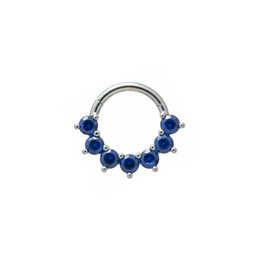 Ring with blue gems