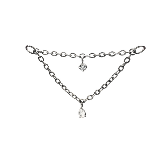 30mm double chain with gems