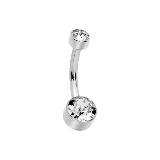 Navel barbell with gems