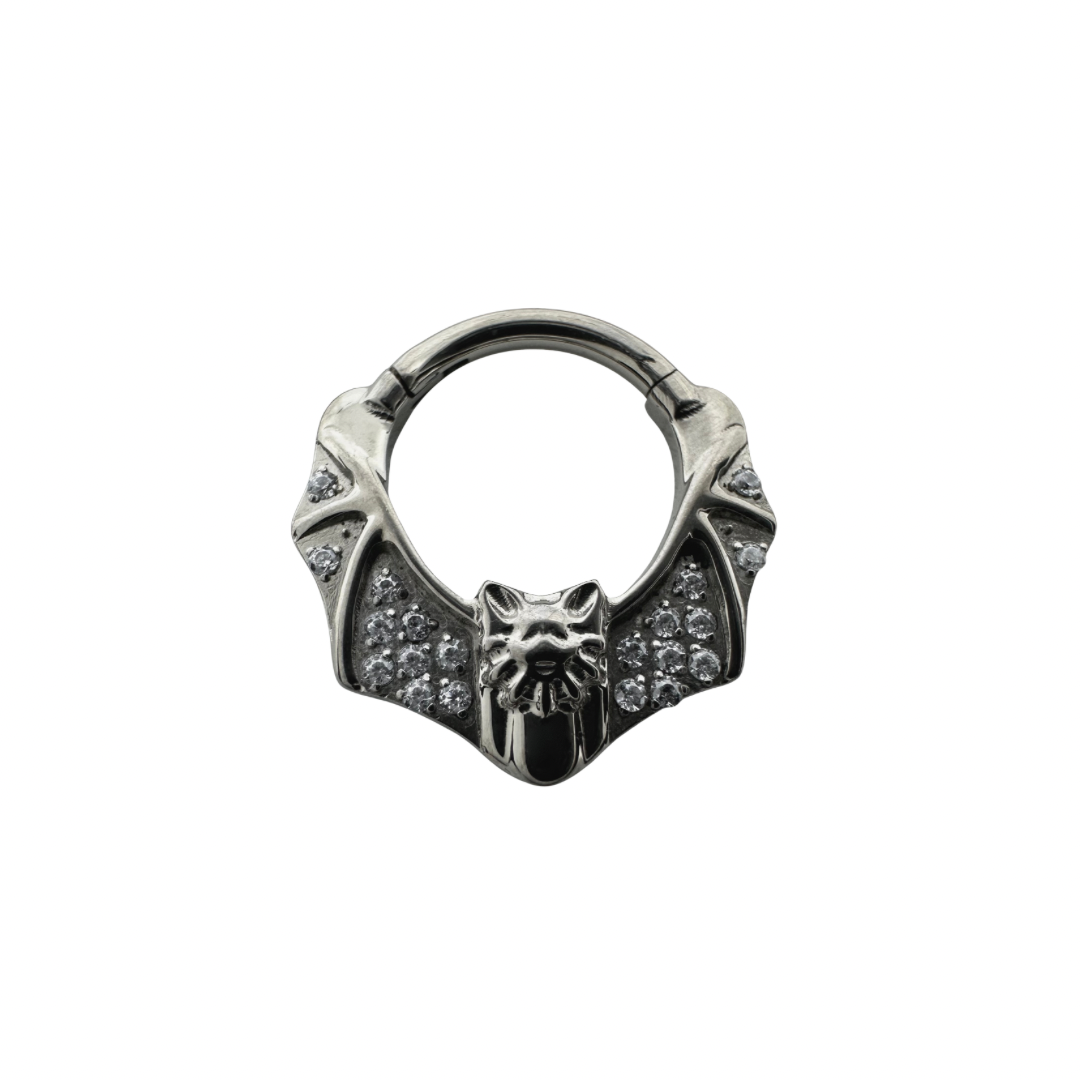 Bat ring with gems