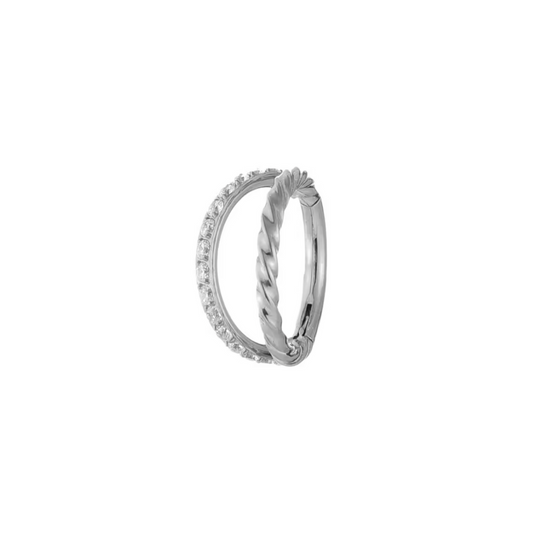 Ring with gems and twist