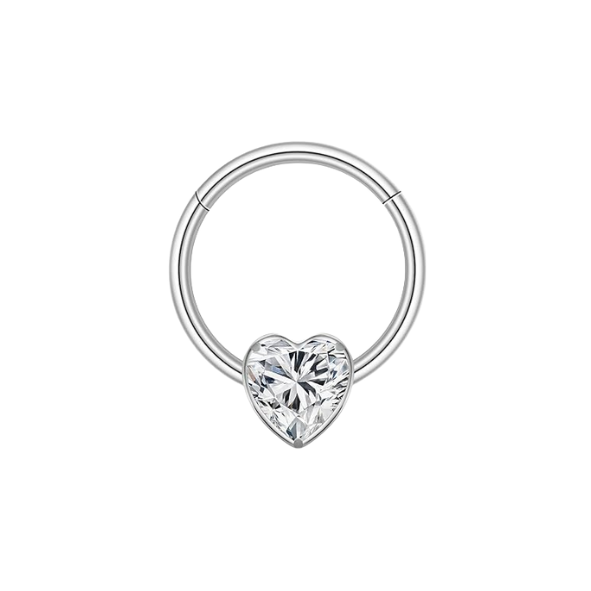 Ring with gem heart