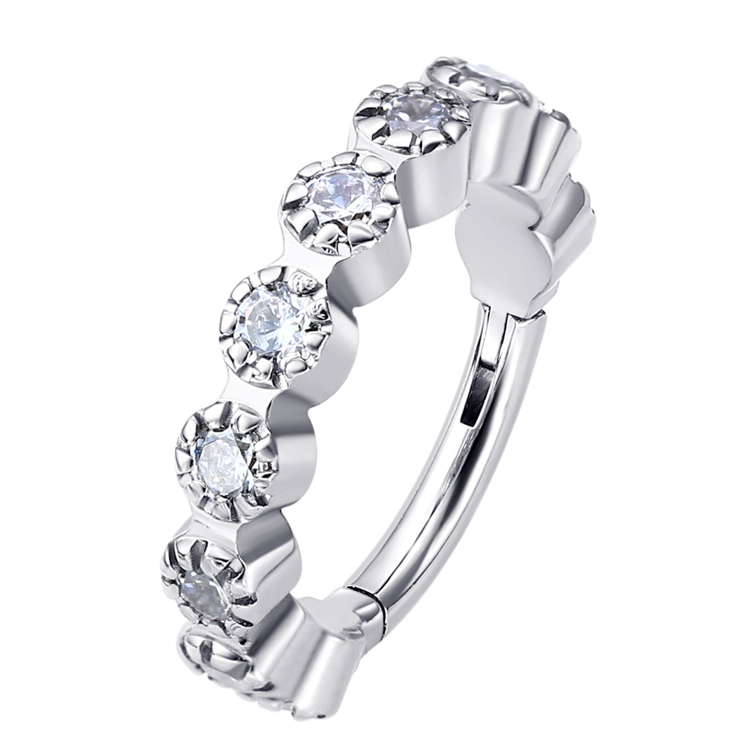 Ring with side gems
