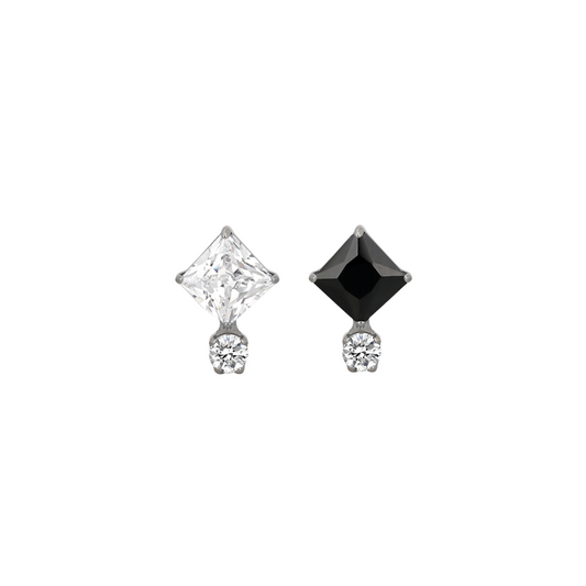 Square and round gem