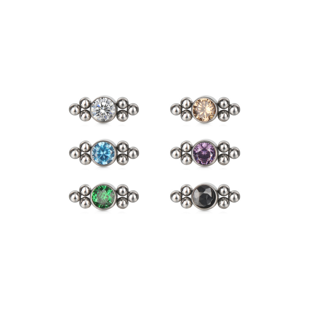 Micro gem with beads