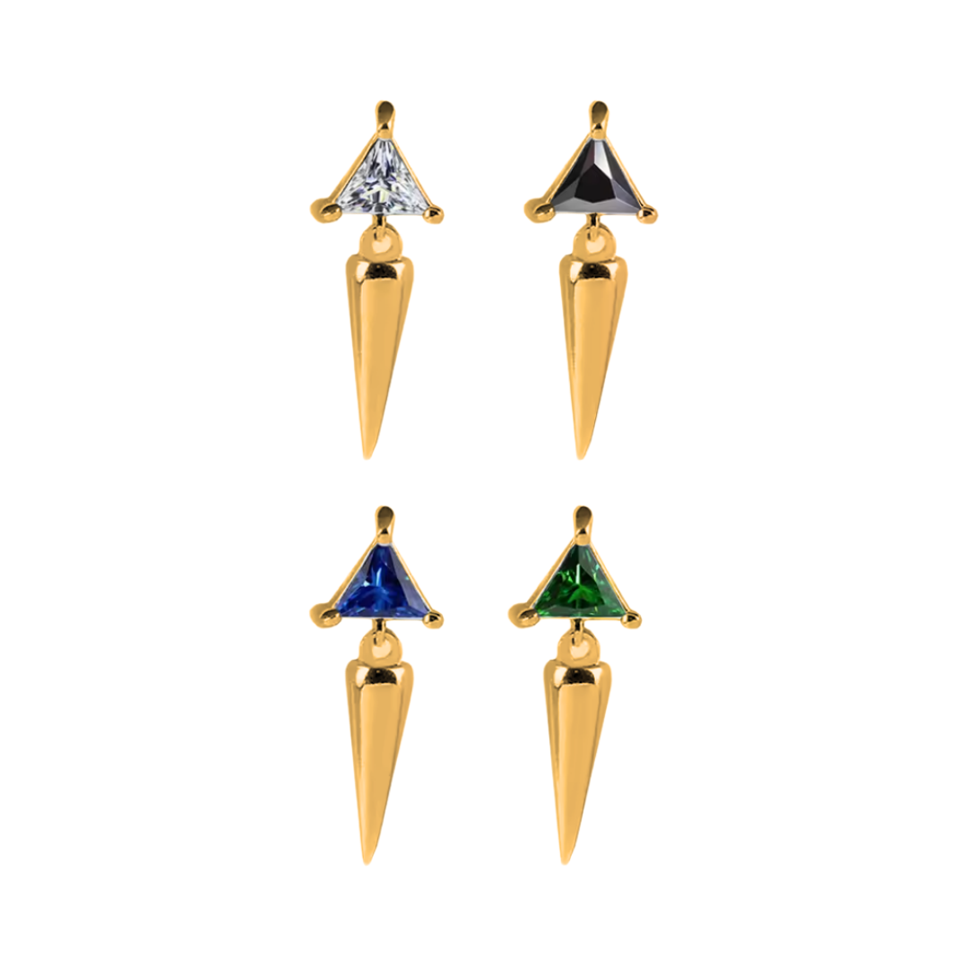 PVD Gold Top with a hanging spike