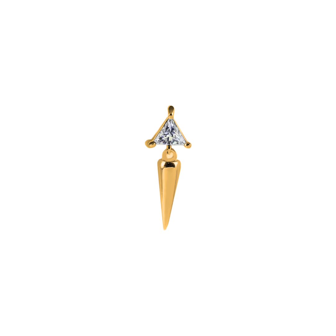 PVD Gold Top with a hanging spike