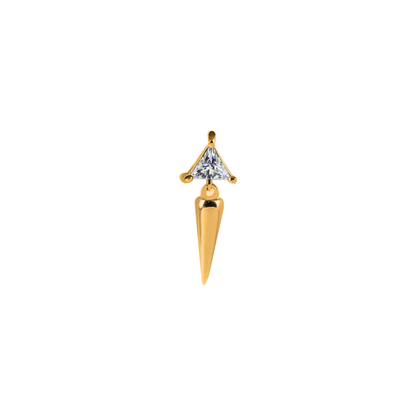 PVD Gold Top with a hanging spike