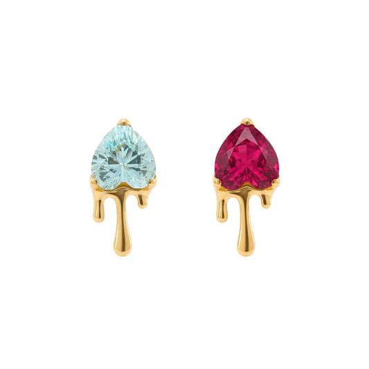 PVD Gold Dripping gem