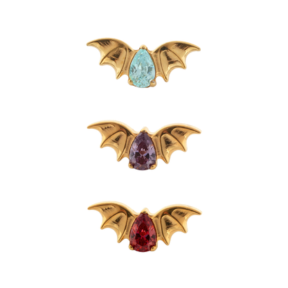 PVD Gold Gem with bat wings