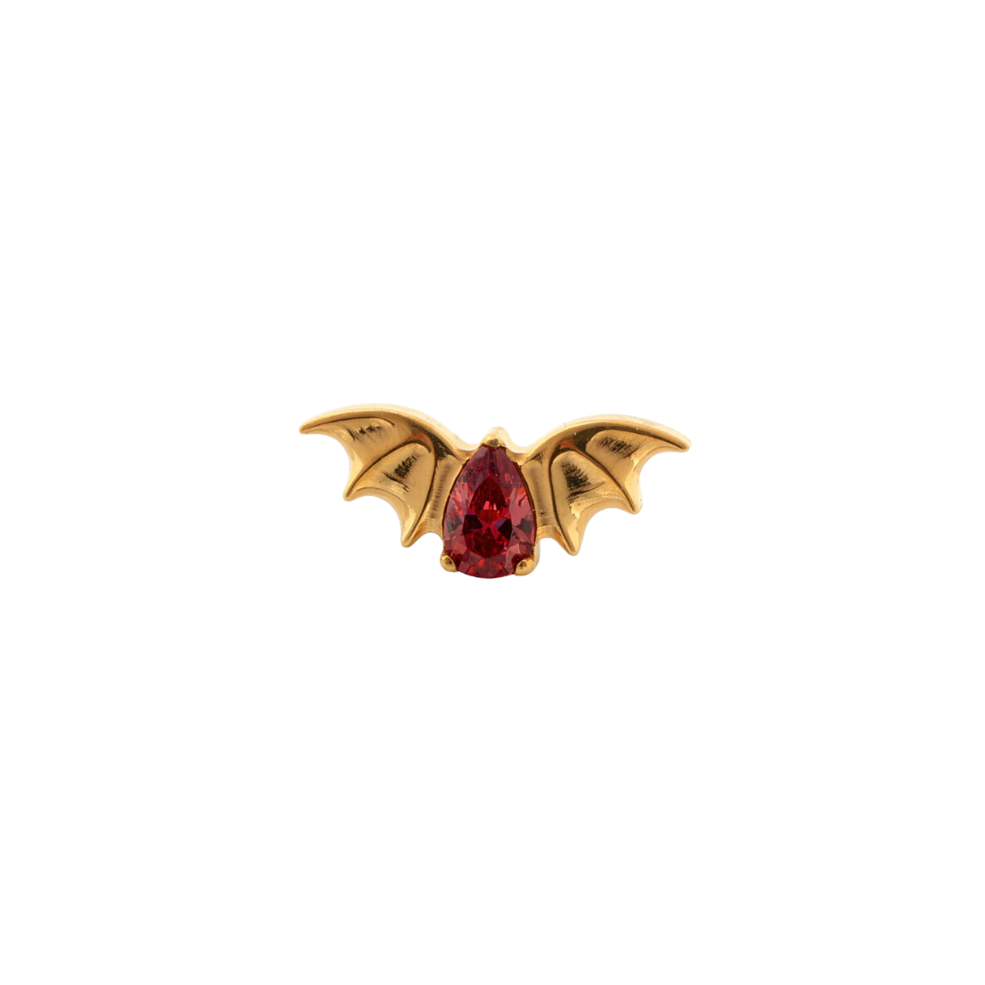 PVD Gold Gem with bat wings