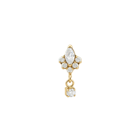 PVD Gold Top with a hanging gem