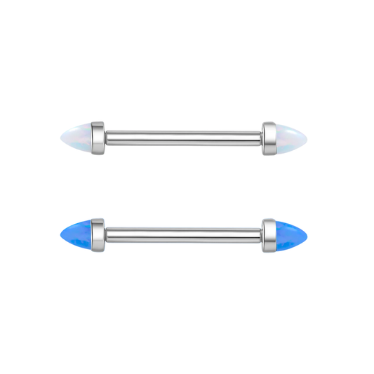 Straight barbell with opal cones