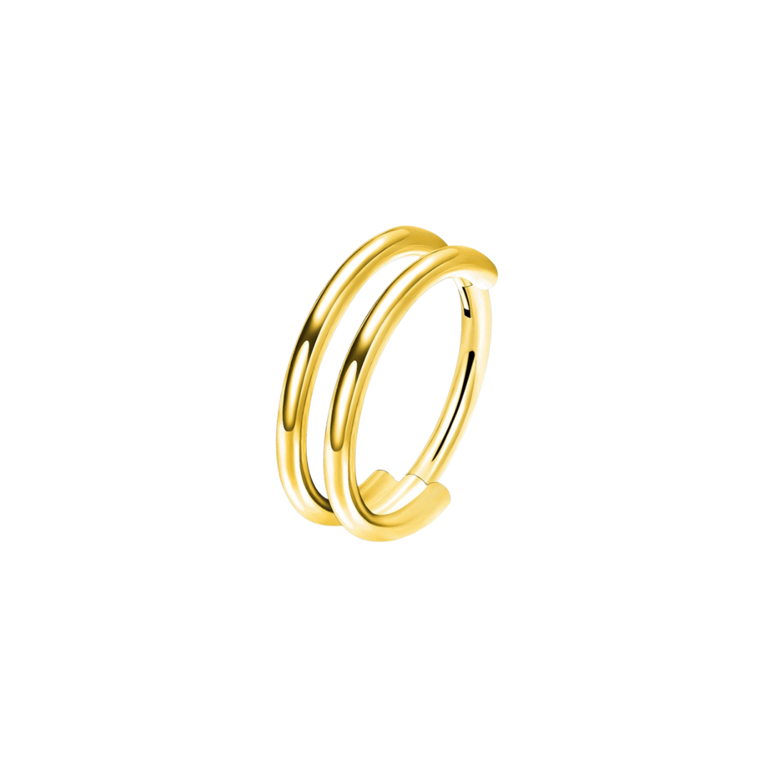 PVD Gold Double ring
