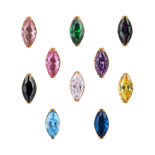 PVD Gold Mini marquise