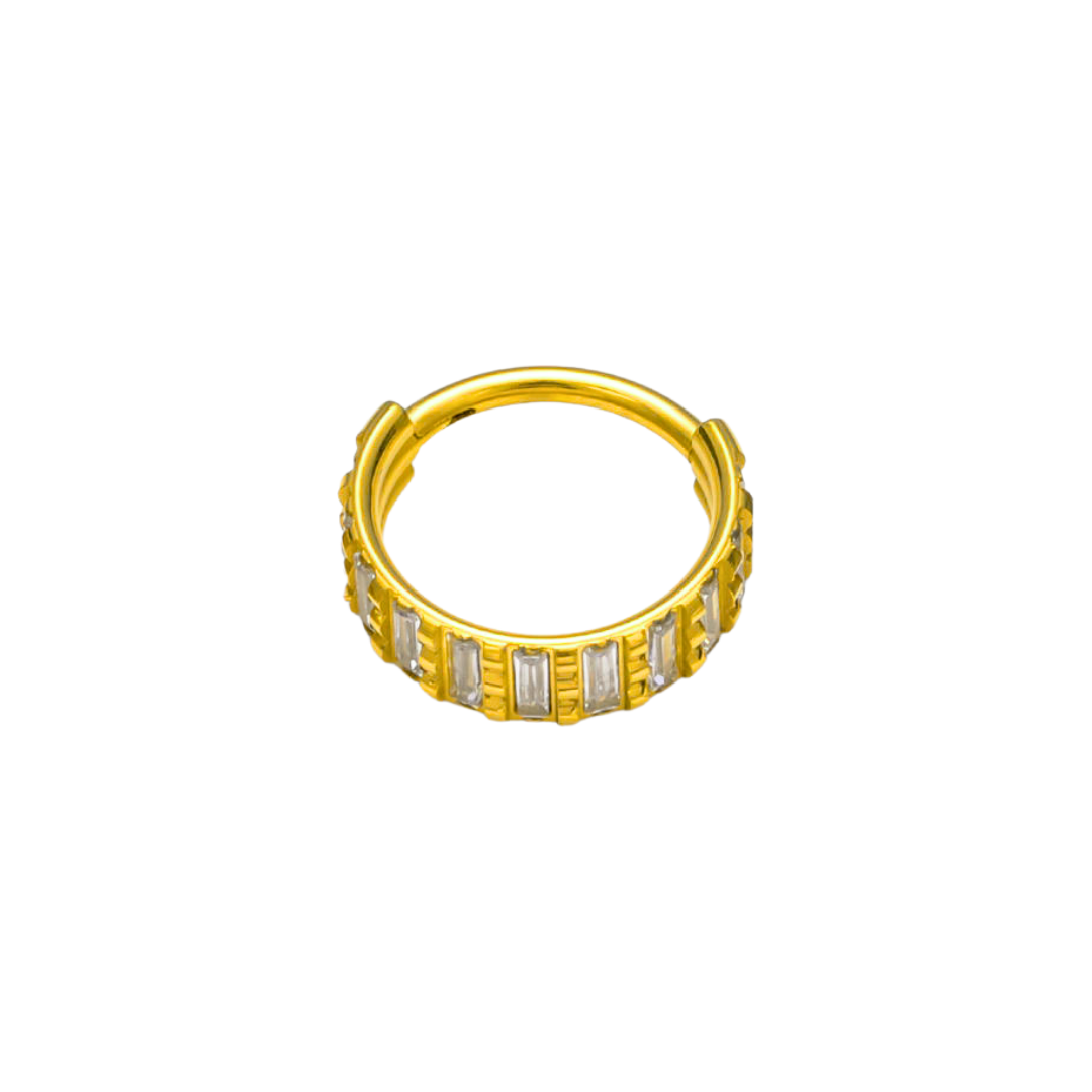 PVD Gold Ring with gems