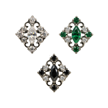 Gems with swirl design
