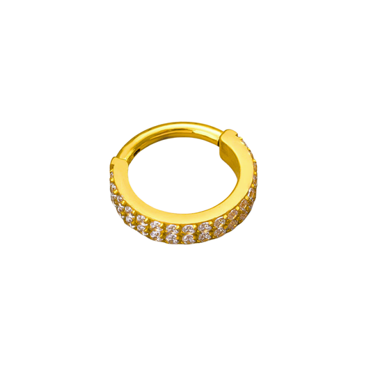 PVD Gold Ring with gems