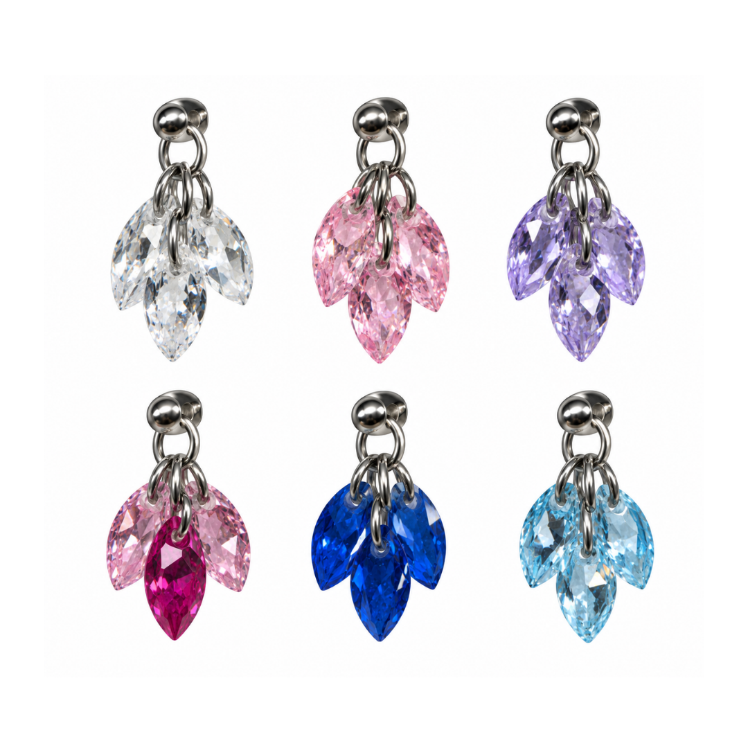 Top with hanging gems