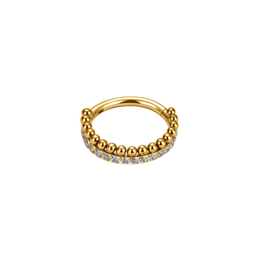 PVD Gold Ring with gems
