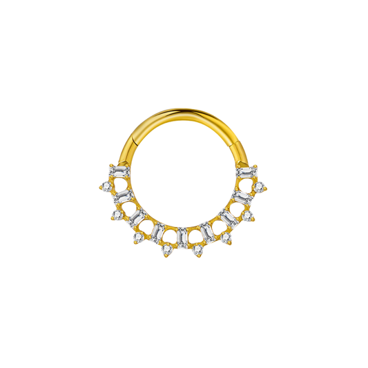 PVD Gold Ring with gems