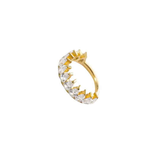 PVD Gold Ring with gems