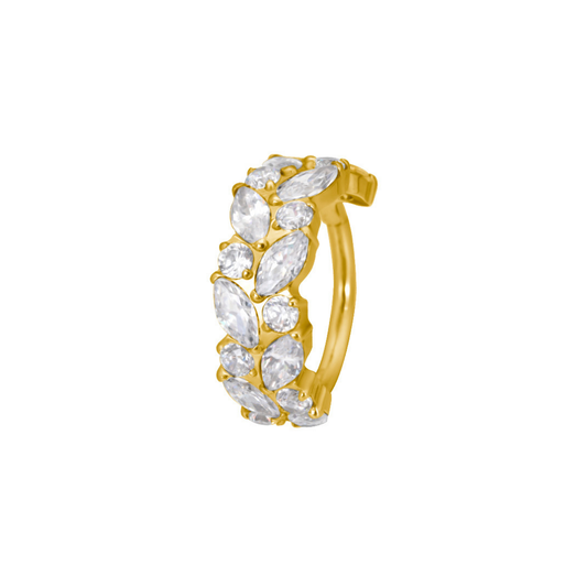 PVD Gold Ring with gems