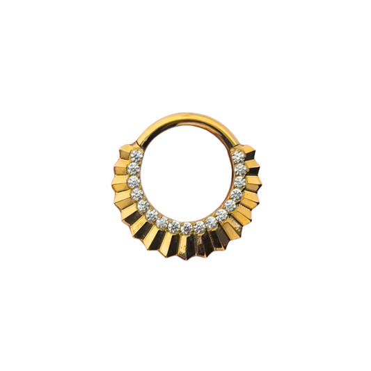 PVD Gold Ring with gems