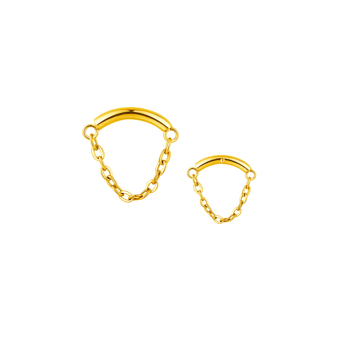 PVD Gold Top with a hanging chain