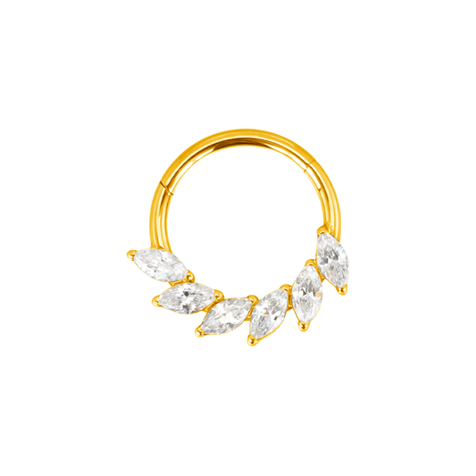 PVD Gold Ring with gems