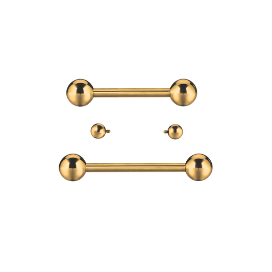 PVD Gold Straight barbell