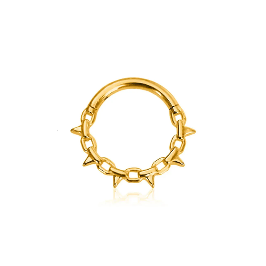 PVD Gold Barbed wire ring