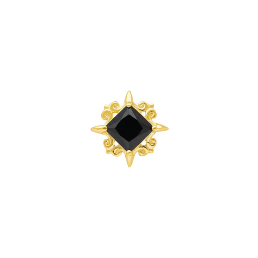 PVD Gold Black gem top
