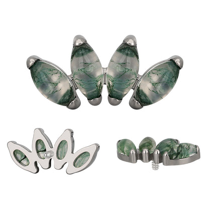 Keturių markizės formos cirkonių topas