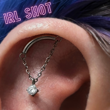 Topas su grandinėmis ir cirkoniu