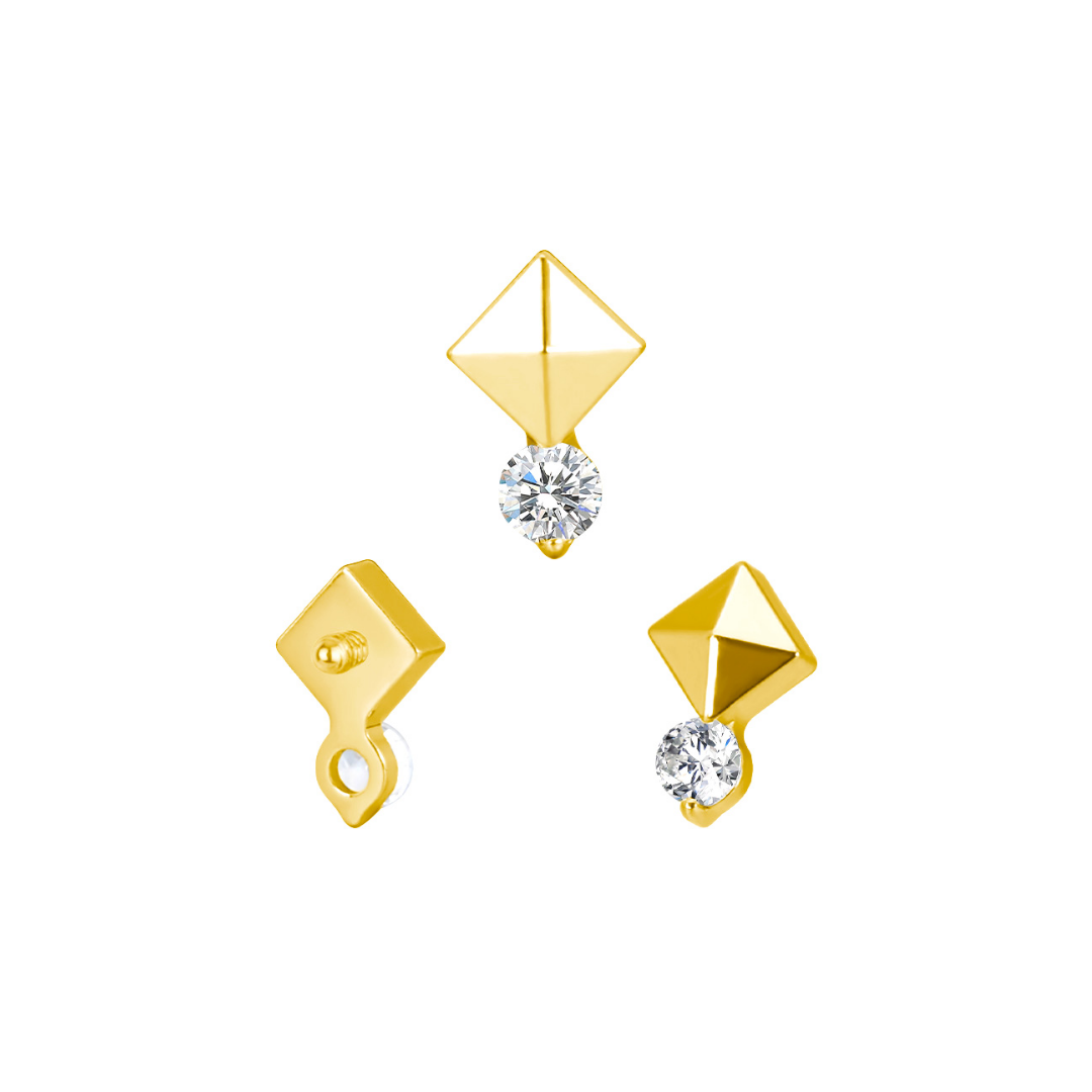 PVD Gold Top with a gem