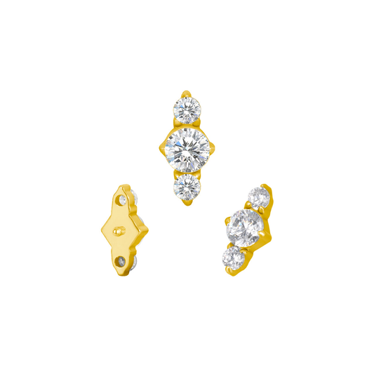 PVD Gold Gem cluster